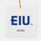 EIU-Blockbuchstabe Keramikornament (Vorderseite)