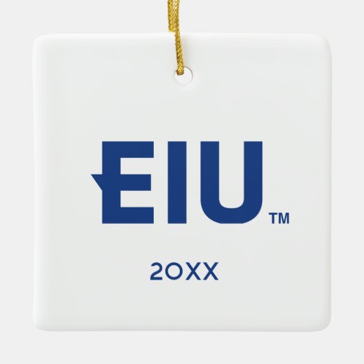 EIU-Blockbuchstabe Keramikornament (Vorderseite)