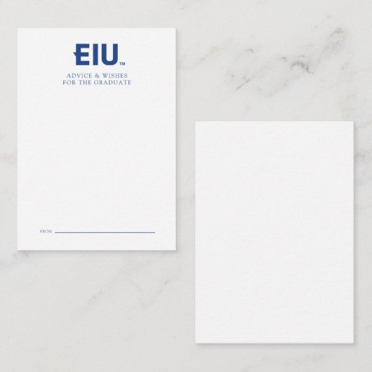 EIU-Blockbuchstabe Mitteilungskarte (Vorne/Hinten)