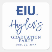 EIU-Blockbuchstabe Quadratischer Aufkleber (Vorderseite)