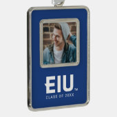 EIU-Blockbuchstabe Rahmen-Ornament Silber (Rechts)