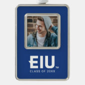 EIU-Blockbuchstabe Rahmen-Ornament Silber (Vorderseite)