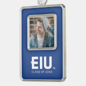 EIU-Blockbuchstabe Rahmen-Ornament Silber (Links)