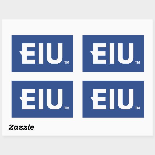 EIU-Blockbuchstabe Rechteckiger Aufkleber (Blatt)