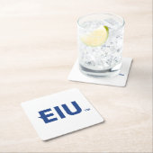 EIU-Blockbuchstabe Rechteckiger Pappuntersetzer (Vor Ort)