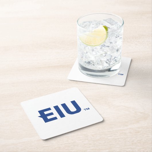 EIU-Blockbuchstabe Rechteckiger Pappuntersetzer (Vor Ort)