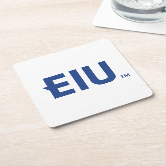 EIU-Blockbuchstabe Rechteckiger Pappuntersetzer (angewinkelt)