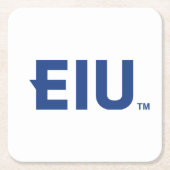 EIU-Blockbuchstabe Rechteckiger Pappuntersetzer (Vorderseite)