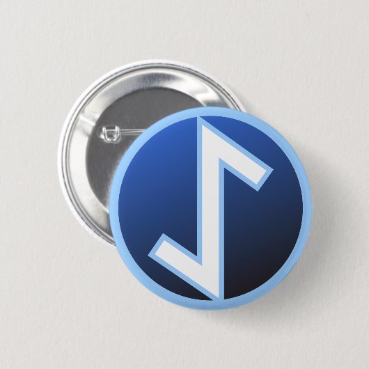 Eiwaz Eiben-Rune Button (Vorne & Hinten)