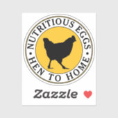 Eiweiß gelb mit Hen Waterproof Vinyl Logo Aufkleber (Blatt)