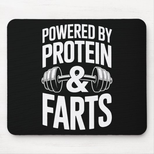 Eiweiß und Furzen Bodybuilding Gewicht Mousepad (Vorne)