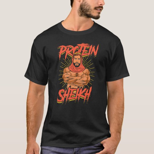 Eiweißsheik - Muskeln und Protein Workout L T-Shirt (Vorderseite)