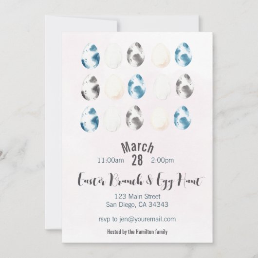 Eizellbäckerei Osterbrunch & Eierjagd Einladung (Vorderseite)