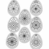 Eizellinie Kunst Aufkleber (Vorderseite)