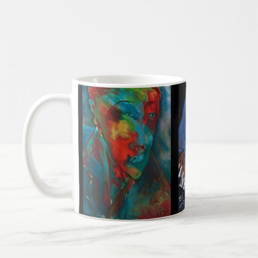 Ejgoldguru - Akryllisch - Portrait eines Engels Kaffeetasse (Links)