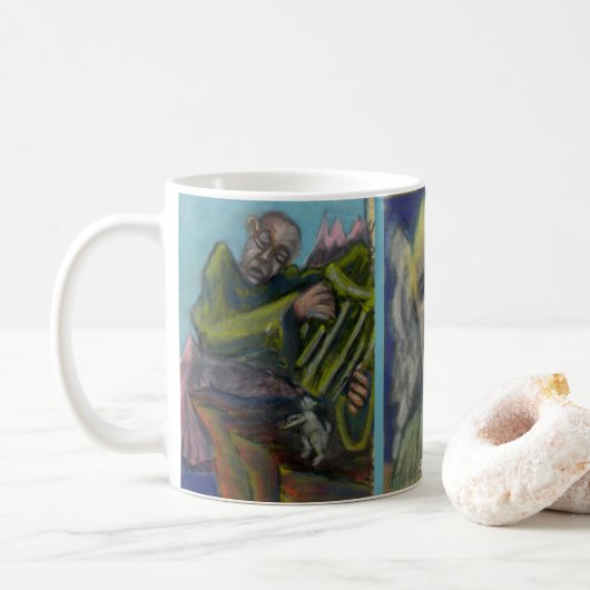 ejgoldguru - Pastel - Drei Angelenos Kaffeetasse (Mit Donut)
