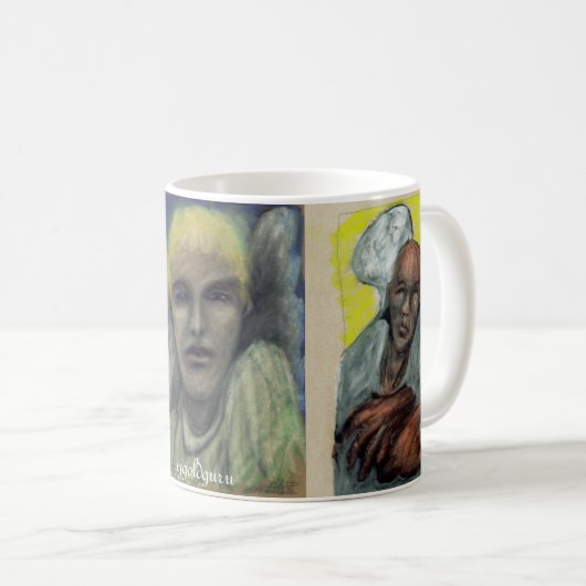 ejgoldguru - Pastel - Drei Angelenos Kaffeetasse (VorderseiteRechts)