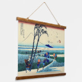 Ejiri in der Provinz Suruga Katsushika Hokusai 183 Wandteppich Mit Holzrahmen (Gewinkelt)