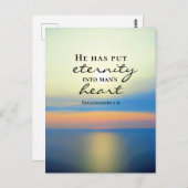 Ekclesiastes 3 11 Er hat die Ewigkeit ins Herz des Postkarte (Vorne/Hinten)