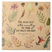 Ekclesiastes 3:11 Er hat Set Ewigkeit im Herzen Fliese (Vorderseite)
