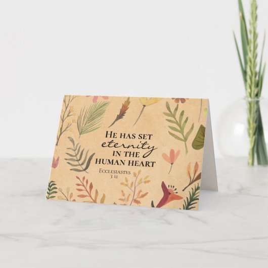 Ekclesiastes 3:11 Er hat Set Ewigkeit im Herzen Karte (Vorderseite)