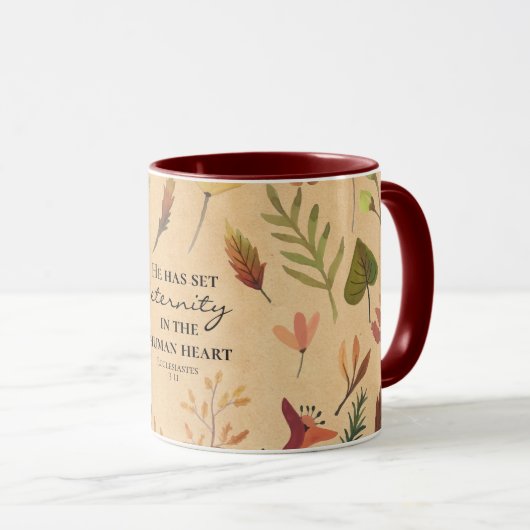 Ekclesiastes 3:11 Er hat Set Ewigkeit im Herzen Tasse (VorderseiteRechts)