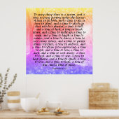 Ekclesiastes 3:1-8 poster (Küche)