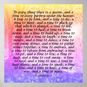 Ekclesiastes 3:1-8 poster