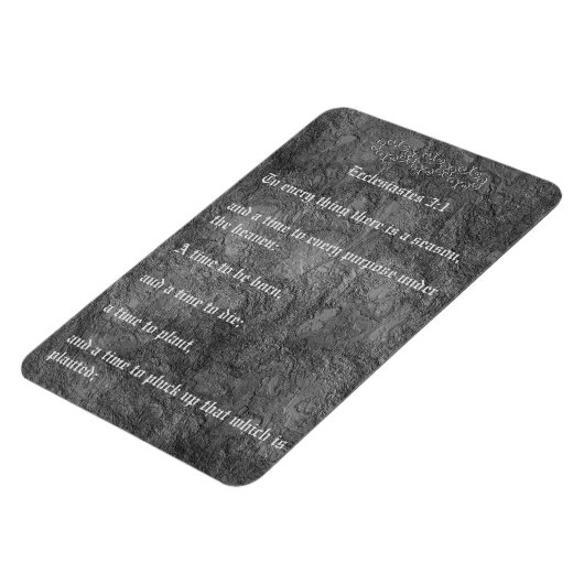 Ekclesiastes 3:1 Beklemmte alte Textur ohne Tränen Magnet (Linke Seite)