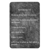 Ekclesiastes 3:1 Beklemmte alte Textur ohne Tränen Magnet (Vertikal)