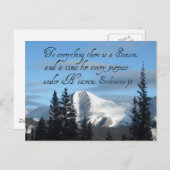 Ekclesiastes 3:1 postkarte (Vorne/Hinten)