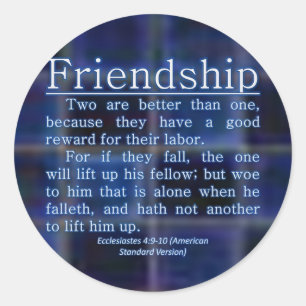 Ekclesiastes 4:9-10 runder aufkleber