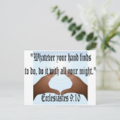 Ekclesiastes 9:10 postkarte (Stehend Vorderseite)