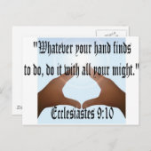 Ekclesiastes 9:10 postkarte (Vorne/Hinten)