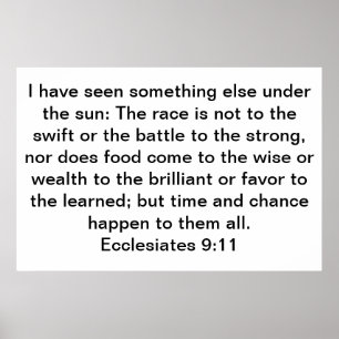 Ekclesiastes 9:11 poster