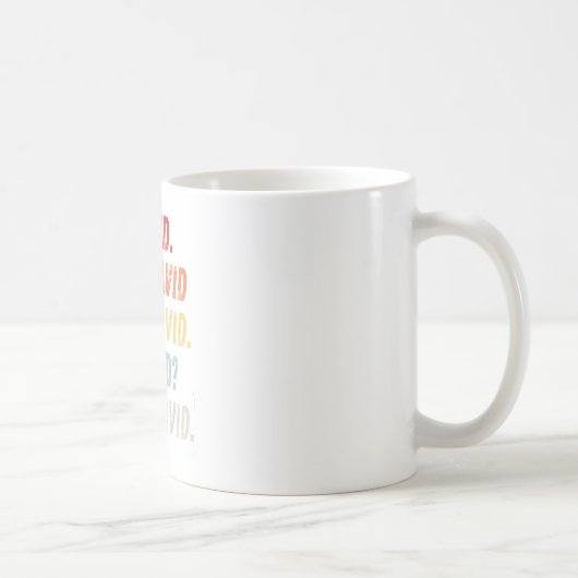 Ekel David T-Shirt Lustig Vintage Retro Verteilung Kaffeetasse (Rechts)
