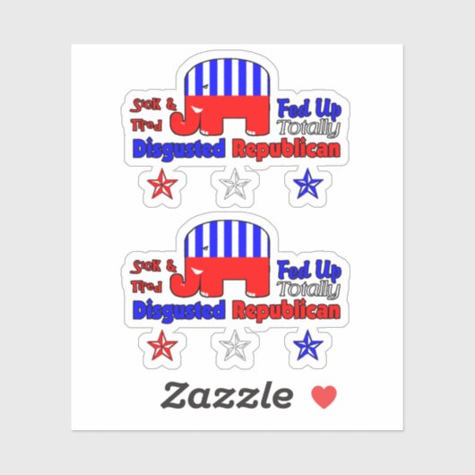 ekelhaft republikanisch aufkleber (Blatt)
