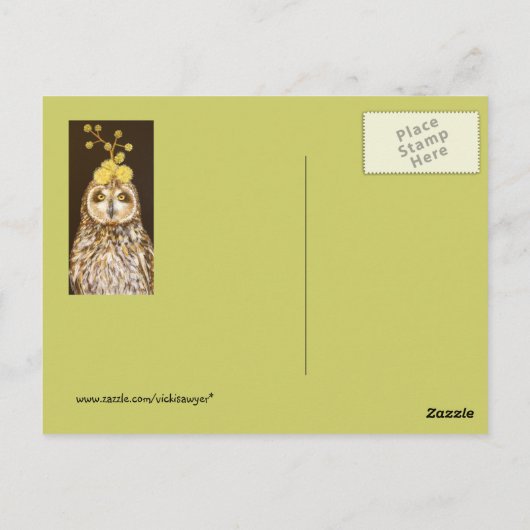 Ekewaka pueo kurze Ohrkauz Postkarte (Rückseite)