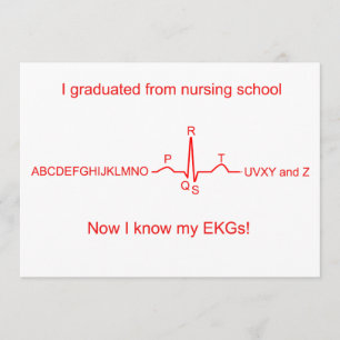 EKG Abschluss Card der Krankenpflege Einladung