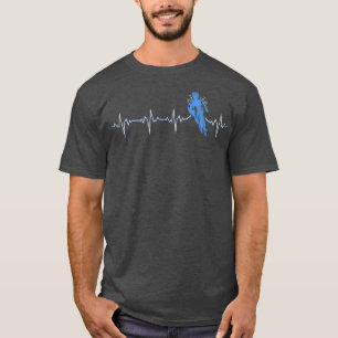 EKG e-Bike-Rennen zum Zyklusheartbeat-Puls T-Shirt