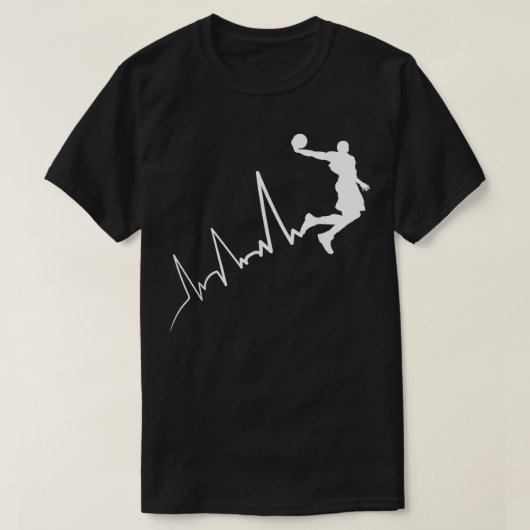 EKG frequency of basketball player heartbeat dunki T-Shirt (Design vorne)