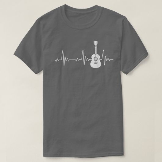 EKG Guitar Heartbeat Guitar Player Musical Women M T-Shirt (Design vorne)