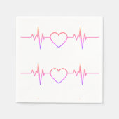 EKG Heart Beat Serviette (Vorderseite)