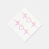 EKG Heart Beat Serviette (Ecke)