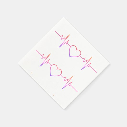 EKG Heart Beat Serviette (Ecke)