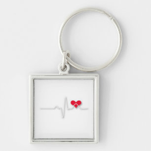 EKG Heart Nurse Key Chain Schlüsselanhänger