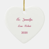 EKG Heartbeat Hanging Heart Ornament individuell a (Hinten)