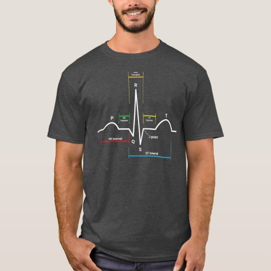 EKG Heartbeat T-Shirt (Vorderseite)