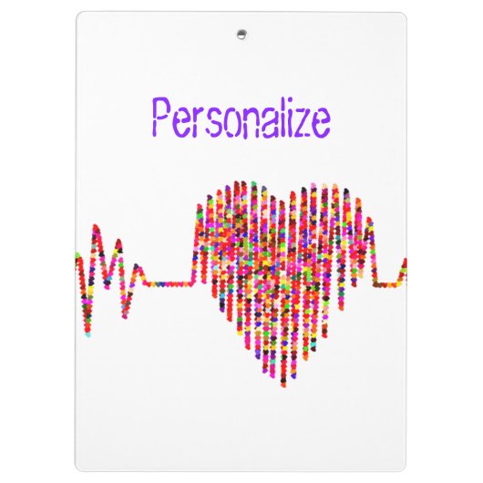 EKG Herzinsuffizienz rot Klemmbrett (Rückseite)