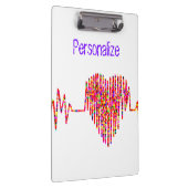 EKG Herzinsuffizienz rot Klemmbrett (Rechts)